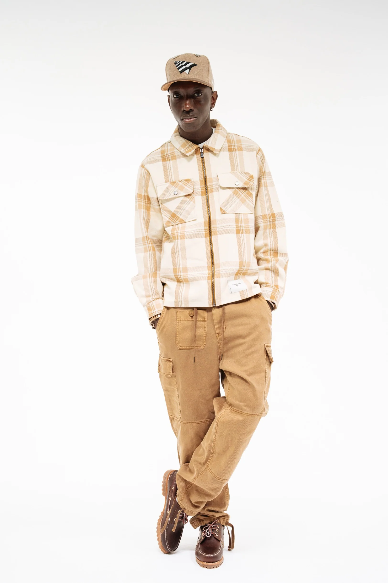 Planes Chestnut Plaid Zip Flannel Shirt - Image 2