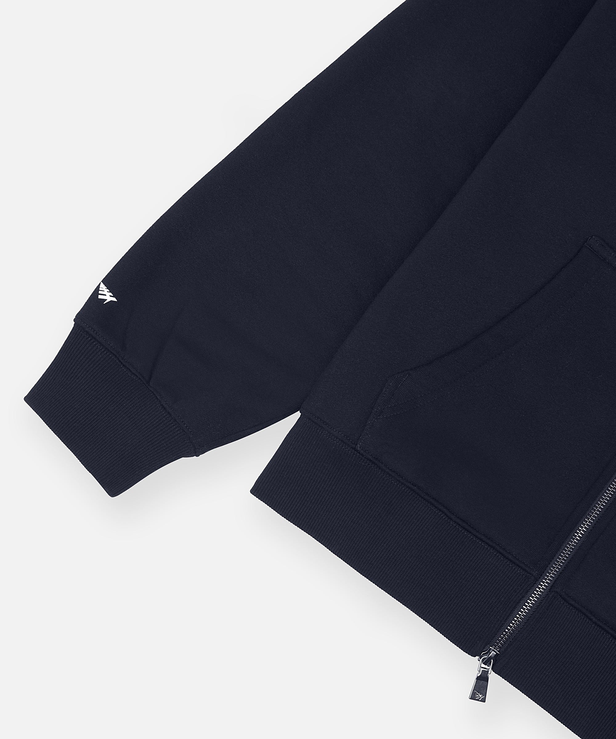 Planes Oversized Script Weld Zip Up Hoodie - Image 4