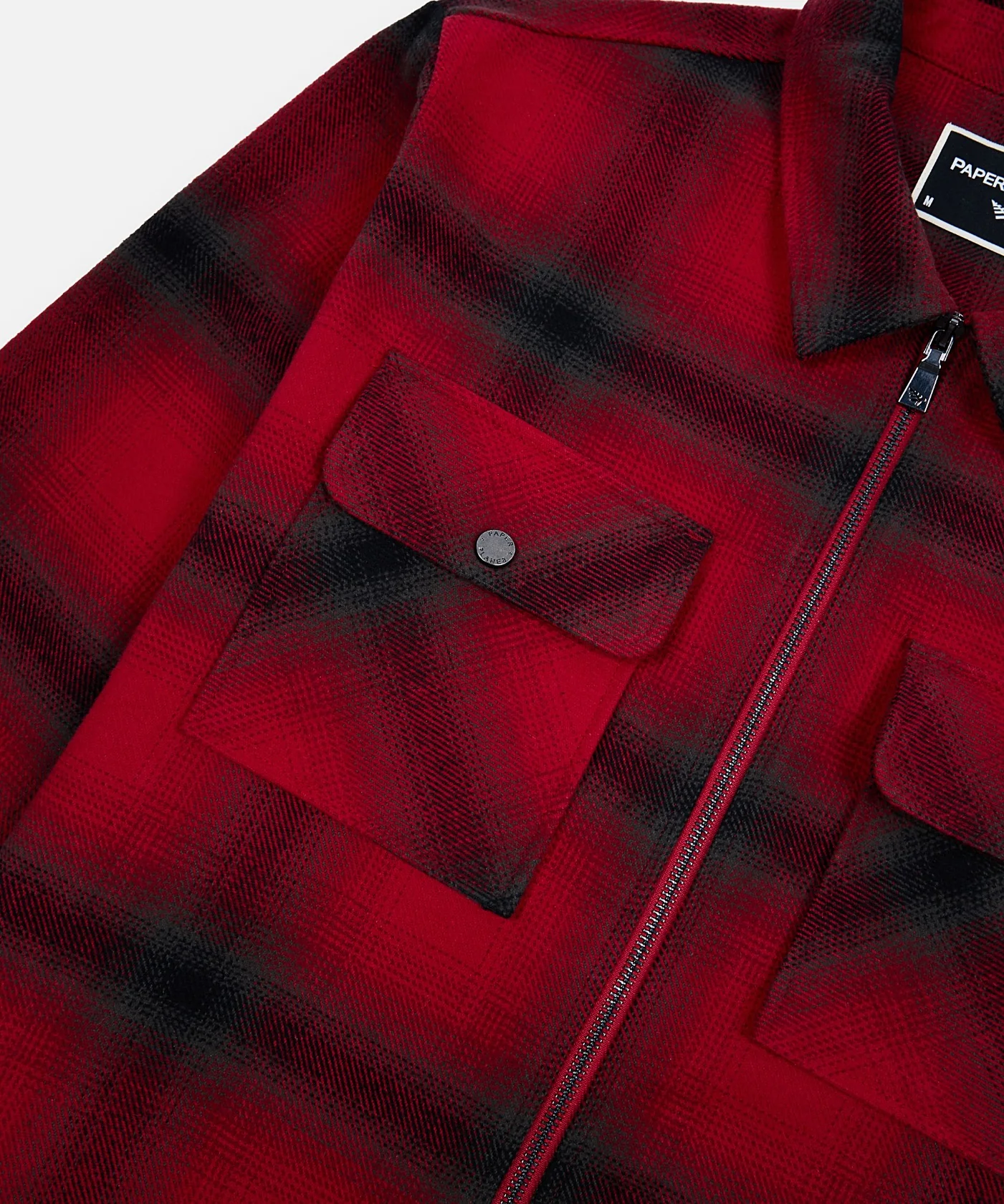 Planes Shadow Plaid Zip Flannel Shirt - Image 2