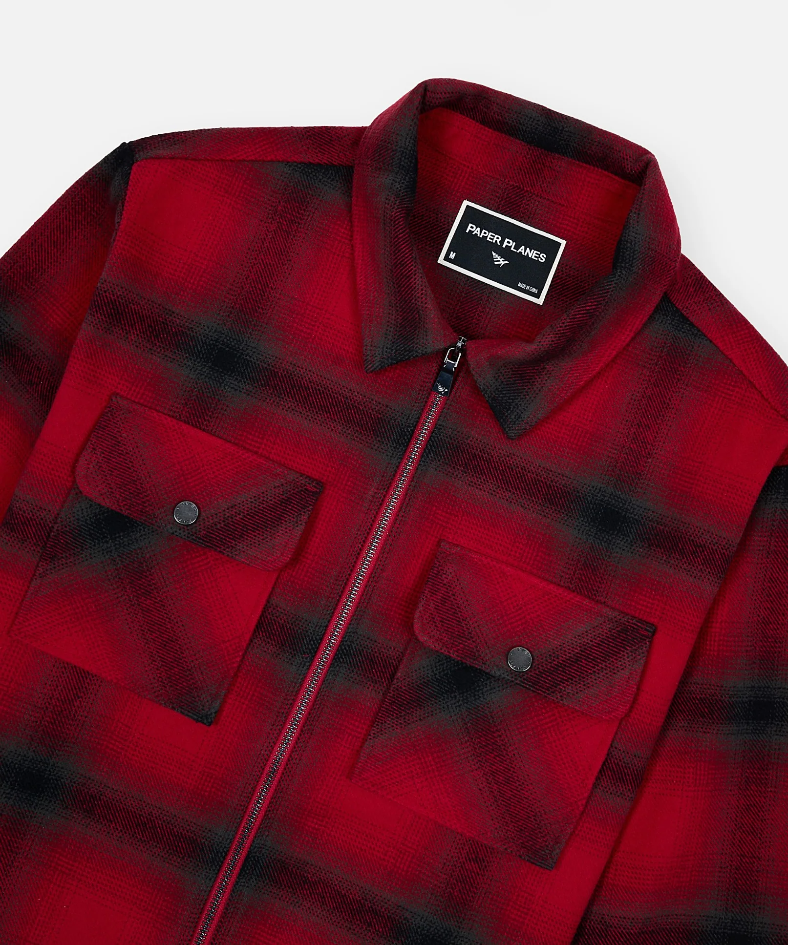 Planes Shadow Plaid Zip Flannel Shirt - Image 7