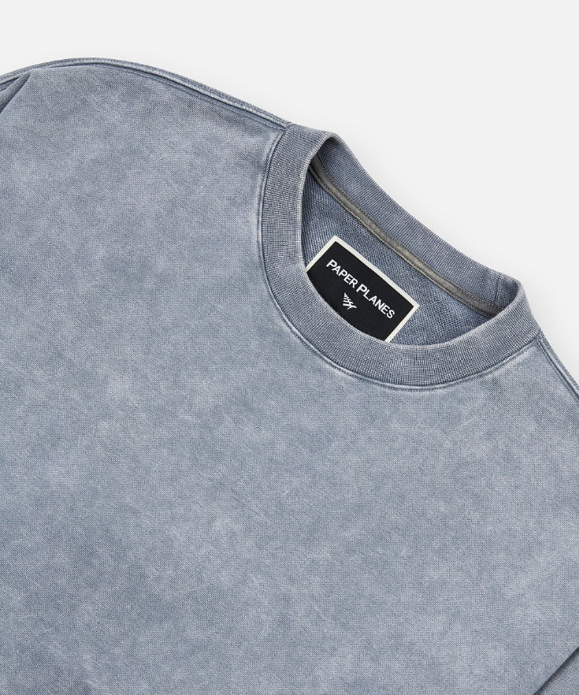 Snow Wash Open Bottom Crewneck - Image 9